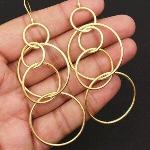 18 Carat Gold Plated Designer Drop Dangle Earrings